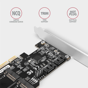 AXAGON PCES-SA4M2 1x PCI-E Male - 2x M.2 SATA SSD