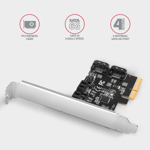 AXAGON PCES-SA4X4 1x PCI-E - 4x SATA 3.0