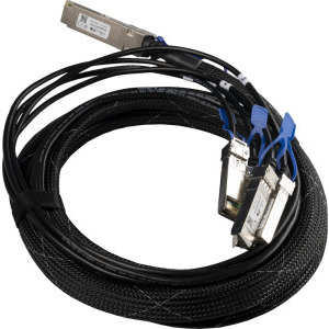 Cablu retea MikroTik QSFP28 la 4x SFP28, 3m, negru