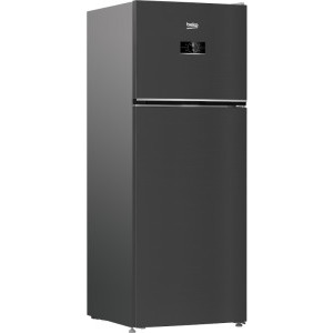 Beko B5RDNE504LXBR, 477 L, No Frost, HarvestFresh, EverFresh+, AeroFlow, Umiditate controlata, Display, Clasa E, 185 cm, Dark Inox