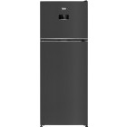 Frigider Beko B5RDNE504LXBR, 477 L, No Frost, HarvestFresh, EverFresh+, AeroFlow, Umiditate controlata, Display, Clasa E, 185 cm, Dark Inox
