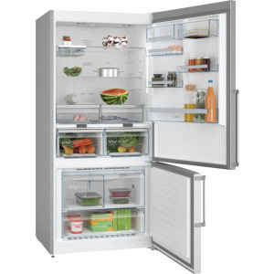 Bosch KGN86AIDR, 631 L, NoFrost, PerfectFit, Iluminare LED, Clasa D, 186 cm, Inox
