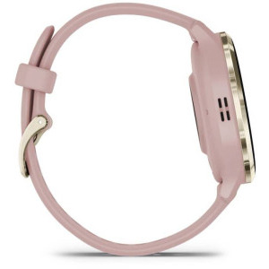 Garmin Venu 3S, GPS, Wi-Fi, curea silicon, Pink Dawn/Soft Gold