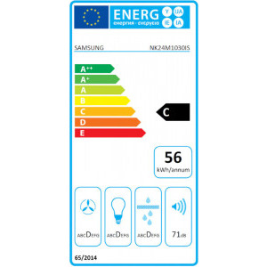 Samsung telescopica NK24M1030IS/UR, Putere de absorbtie 392 m3/h, 1 motor, 60 cm, LED, Inox