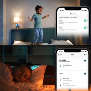 Tellur Bec Smart, Wi-Fi, 9W, E27, lumina alba/calda/RGB, reglabil