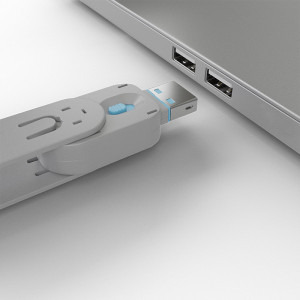 LINDY Cheie dispozitiv blocare port USB tip A, albastru