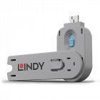 Adaptor LINDY Cheie dispozitiv blocare port USB tip A, albastru