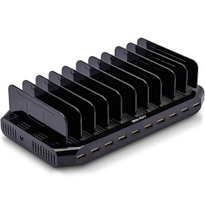 LINDY Statie Incarcare, 10x USB, 90W, BC 1.2, Smart Charging, Apple Charging Protocol, Black