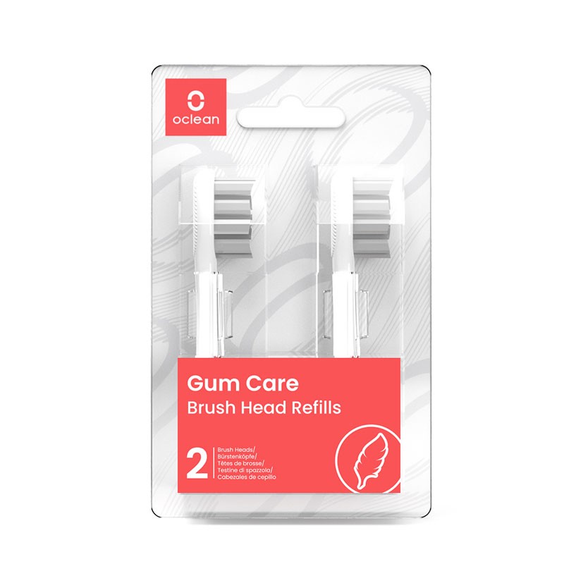 OCLEAN Set 2 capete de schimb Gum Care Brush Head W02 White pentru periutele electrice Oclean