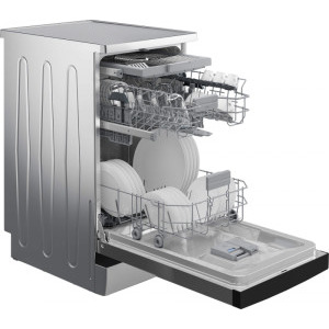 Beko BDFS26046XQ, Slim, 10 seturi, 6 programe, ProSmart Inverter, Clasa C, TimeDelay, AquaIntense, 45 cm, Inox