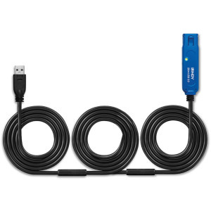 LINDY Pro, USB 3.0 tip A Male - USB 3.0 tip A Female, 20m, negru-albastru