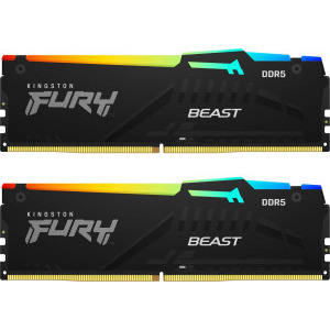 Memorie Kingston FURY Beast RGB 64GB DDR5 6000MHz CL30 Dual Channel Kit