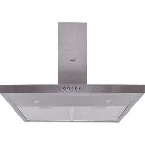 Hota VIVAX decorativa CHO‑60CHA100T X, Putere de absorbtie 283 m3/h, Clasa D, 3 trepte de viteza, Iluminare LED, 60 cm, Inox