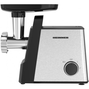 Masina de tocat Heinner MeatMaster HMG-2100SS3, 2100W, 1.8kg/min, Negru/Inox