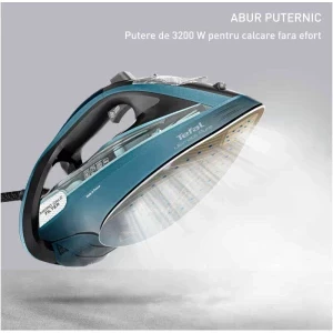 Tefal Fier de calcat Ultimate Pure FV9851E0, 3200W, 60g/min, Albastru/Negru