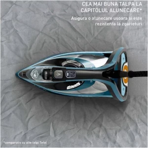 Tefal Fier de calcat Ultimate Pure FV9851E0, 3200W, 60g/min, Albastru/Negru