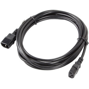 Lanberg IEC320/C13 Female - IEC320/C14 Male, 3m, negru