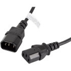 Cablu componente Lanberg IEC320/C14 Male - IEC320/C13 Female, 1.8m, negru