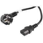Cablu componente Lanberg Schuko Male - IEC320/C13 Female, 10m, negru