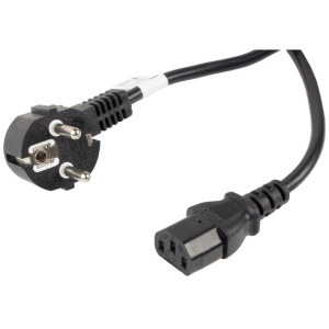 Cablu componente Lanberg Schuko Male - IEC320/C13 Female, 3m, negru
