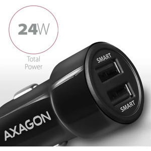 AXAGON PWC-5V5, 4.8A, 2x USB, 24 W, Black, tehnologia Quick Charge 1.0