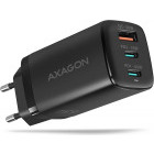 Incarcator retea AXAGON ACU-DPQ65, 2x USB-C, 1x USB, PD/QC 65W, GaN, Black