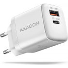 Incarcator retea AXAGON ACU-PQ20W, 1x USB-C, 1x USB, PD3.0/QC4+, 20W, White