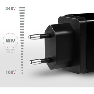 AXAGON ACU-PD22, 1x USB-C, PD 22W, Black