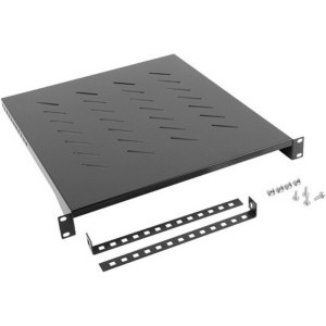 Lanberg AK-1005-B 1U, 19 Fixed Shelf, 500 mm, 25 kg, Black