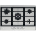 Plita incorporabila Whirlpool GMWL 728/IXL, Gaz, 5 zone de gatit, Aprindere electrica, Sistem de siguranta, Gratar fonta, 73 cm, Inox