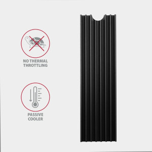 AXAGON Cooler Pasiv CLR-M2L6, Pentru M.2 SSD 80mm, Aluminiu, paduri termice incluse, inaltime 6mm
