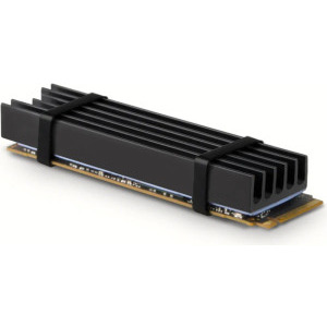 AXAGON Cooler Pasiv CLR-M2L10, Pentru M.2 SSD 80mm, Aluminiu, paduri termice silicon incluse, inaltime 10mm