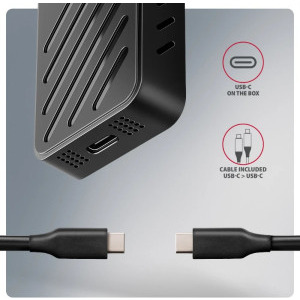 AXAGON EEM2-20G USB-C 20Gbps M.2 NVMe Black