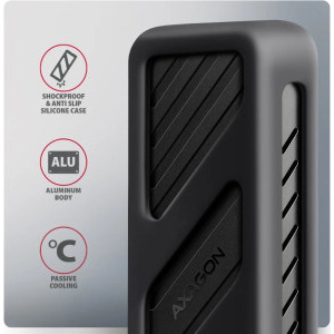 AXAGON EEM2-20G USB-C 20Gbps M.2 NVMe Black