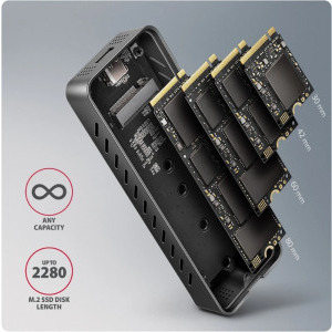 AXAGON EEM2-20G USB-C 20Gbps M.2 NVMe Black