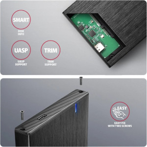 AXAGON EE25-XA6C 2.5 inch USB-C 3.2 Gen 1 Black