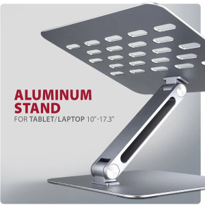 AXAGON STND-LQ, stand aluminiu pliabil, 10-17.3 inch, Grey