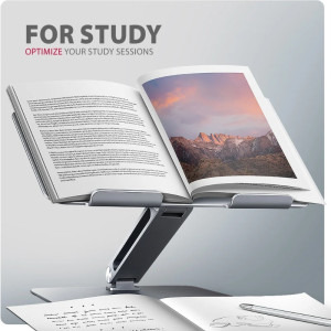 AXAGON STND-LQ, stand aluminiu pliabil, 10-17.3 inch, Grey
