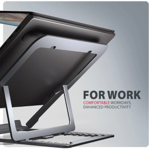AXAGON STND-LAG stand aluminiu, 10-17.3 inch, pliabil, 8 pozitii, Grey