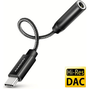 Adaptor AXAGON ADA-HC, 1x USB-C Male - 1x Jack 3.5 mm Female, negru