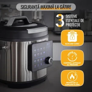 iHunt Multicooker Bro Ultra, 1300W, 8L, Argintiu/Negru