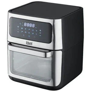 iHunt Friteuza cu aer cald Bro Rotary, 1800W, 12L, Negru/Argintiu