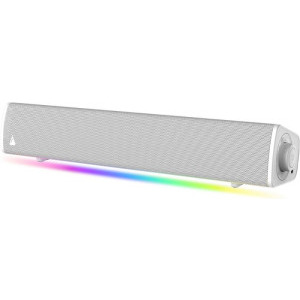 Creative Sound Blaster GS3 Soundbar, 12W RMS, Bluetooth 5.4, RGB, USB-C, AUX-in, White