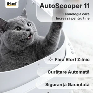 iHunt Litiera pentru pisici AutoScooper 11 Alb