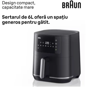 Braun Friteuza cu aer cald MultiFry 5 HF5034, 1700W, 6L, Negru