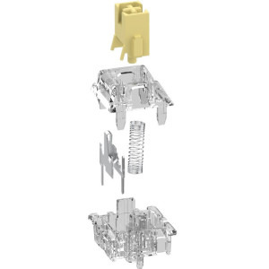 AQIRYS HaiMu Crystal Yellow Switches - 55 buc