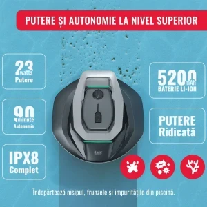 iHunt Robot de curatat piscina fara fir Bro Robo P5