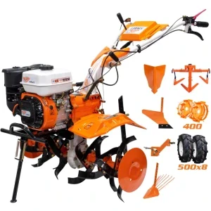 Ruris Motocultor pe benzina 731ACC1, 8.5 CP, 208 cm3, 4 timpi, adancime sapare 34 cm, latime sapare 56-83 cm