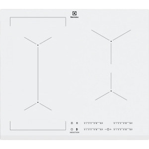 Plita incorporabila Electrolux EIV63440BW, Inductie, 4 zone de gatit, Bridge, Zona Infinte, OptiFix, Control touch, 60 cm, Sticla alba