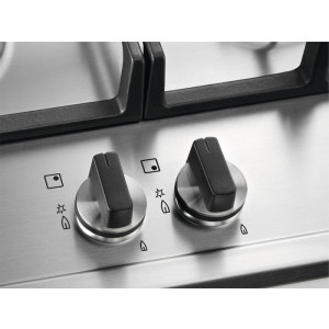 Electrolux EGH6349BOX, Gaz, 4 Arzatoare, 60 cm, Aprindere electrica integrata, Inox